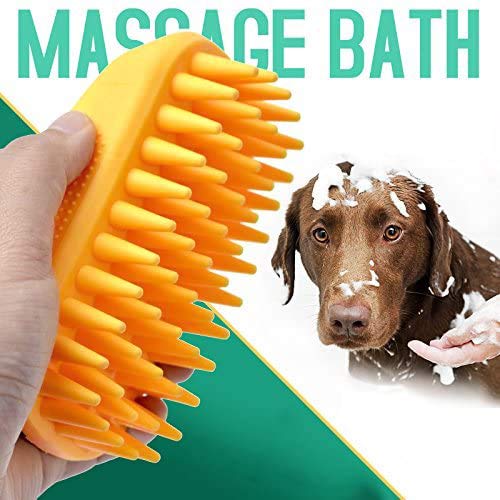 Pet Silicone Shampoo Brush for Long & Short Hair (Pink)