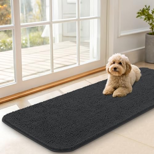 Dog Door Mat for Muddy Paws 47x17 (Dark Grey / 47" X 17")