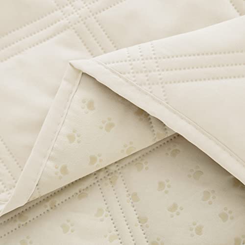 Waterproof Dog Bed Cover Pet Blanket with Anti (40x50 Inch (Pack of 1) / Ivory)