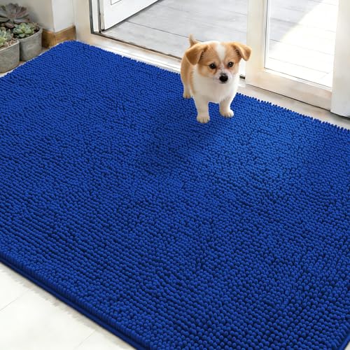 Dog Door Mat for Muddy Paws 48x30 (Royal Blue / 48" X 30")