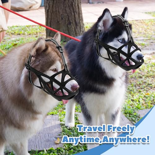 Dog Muzzle for Large Medium Dogs (Black / S)