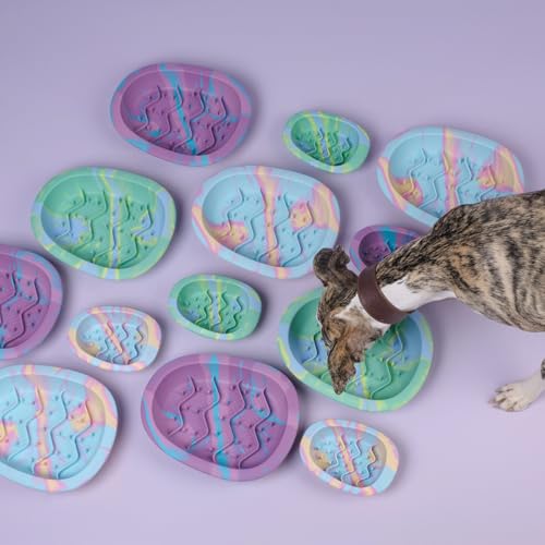 Dog & Cat Lick Mat Bowls with Suction Cups (Green / Large)