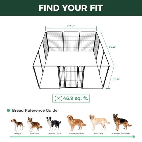 AuraSpace Pro Acrylic & Wire Mesh Indoor Dog Playpen (Black / 40"H)