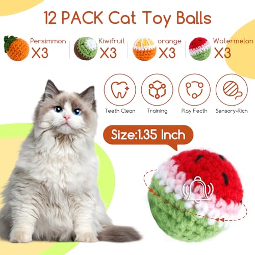 12 Pack Cat Toy Balls