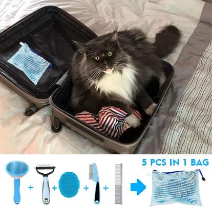 Dog Brush Grooming Kit 5PCS (B-Blue 5 Kits)
