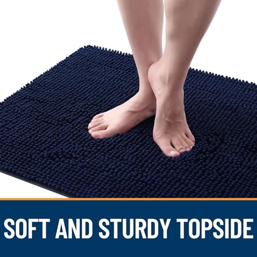 Dog Door Mat for Muddy Paws 45x27 (Navy Blue / 45" X 27")