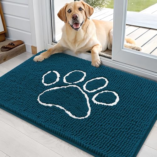 Dog Door Mat for Muddy Paws 35x24 (Atlantic Blue / 35" X 24")