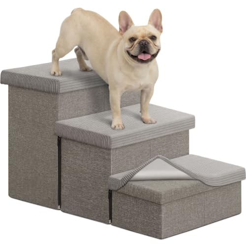 Dog Stairs Non (Grey Stripes Lids No Condo / 3)