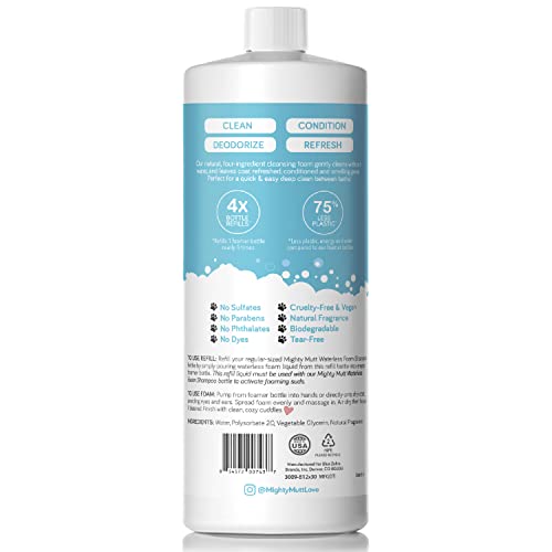 Hypoallergenic Waterless Dog Shampoo (30 Fl Oz / Fresh Breeze Refill)