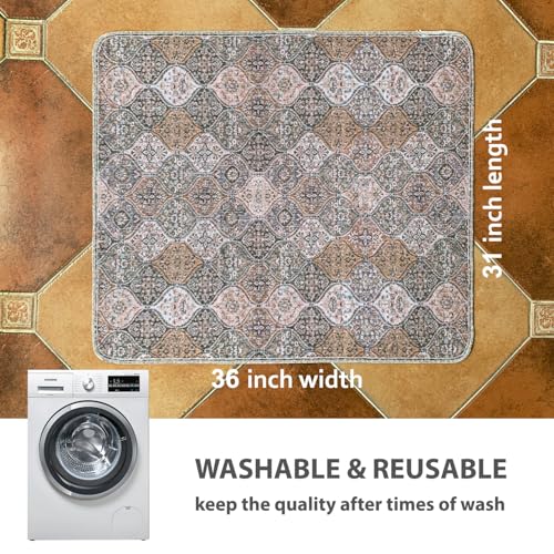 Washable Pee Pads for Dogs (31x36 Inch (Pack of 2) / Brown/Multi)