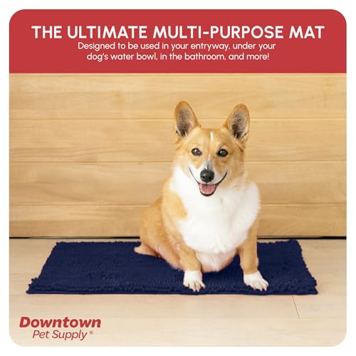 Dog Mud Mat 18" x 24" Charcoal (18" x 24" / Navy Blue)