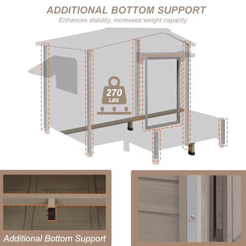 40.6" L Large Outdoor Dog House with Porch for Medium to Large Dogs