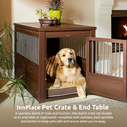 ECOFLEX® XL Furniture Style Dog Crate & End Table (Russet / 42.6"L x 27.6"W x 30.9"H)