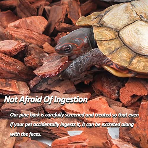Reptile Cork Bark Substrate Bedding Tortoise Natural Cork Wood Chips Reptile Breeding Bedding Habitat Decor for Ball Python Lizard Snake Spiders Geckos Bearded Dragons Hermit Crabs （0.99LB）
