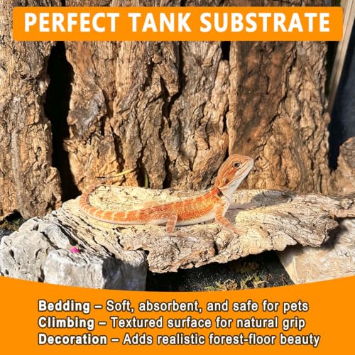 Reptile Cork Bark Bedding (1.4LB - L：4.72~7.87inch)