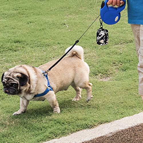 Dog Poop Bag Holder Dispenser 2 Pack (Yellow White Blooming)