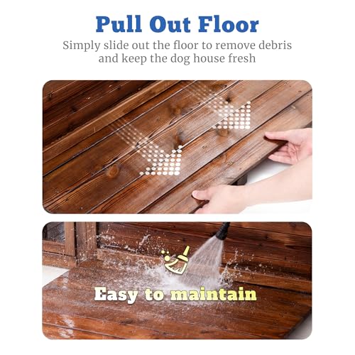 Outdoor Dog Dog House (Wood-Style4 / 7XL)