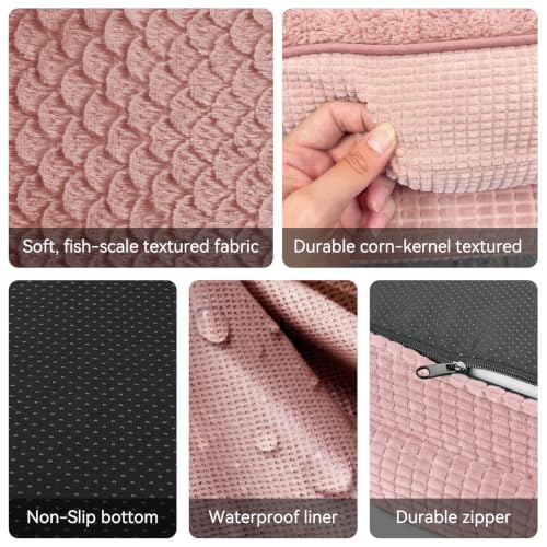 Orthopedic Dog Beds Large Sized Dog (Pink / 42"l X 32"w X 7.5"th)