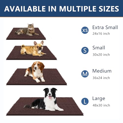 Dog Door Mat for Muddy Paws 59x24 (Layered-Brown / 59"X24")