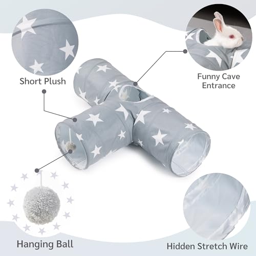 3 Way Collapsible Rabbit Tunnel Toy