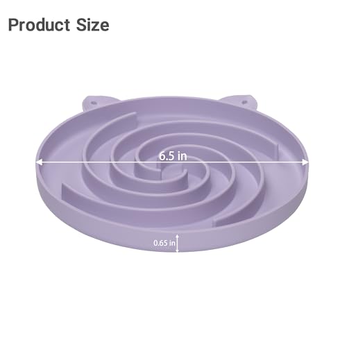 Slow Feeder Cat Bowl (Purple and White)
