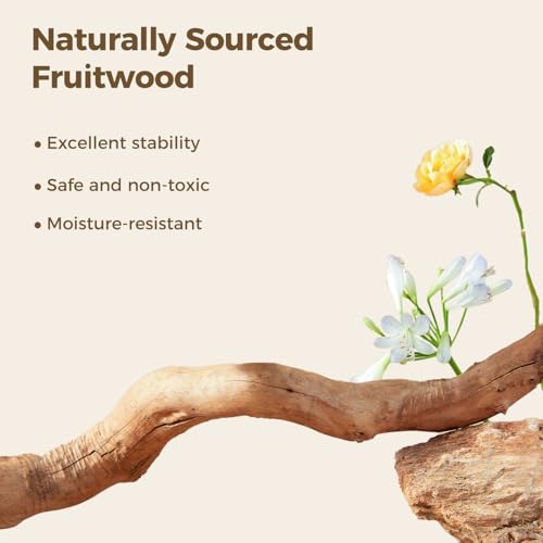 Modern Flower Cat Tree with Real Wood Branches & 2 Balls (Cloud White / 37.5" Solid Wood Cat Tree)