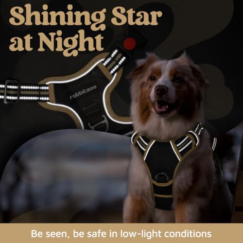 Dog Harness Medium Sized (Black & Khaki / Medium)