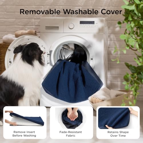 XL Dog Bed for Crate (41"L x 29"W x 3.5"Th / Ash Navy)
