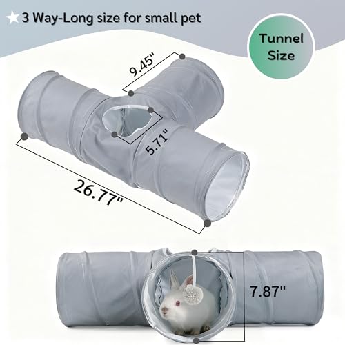 3 Way Collapsible Rabbit Tunnel Toy