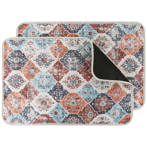 Washable Pee Pads for Dogs (24x18 Inch (Pack of 2) / 01-orange-multi)