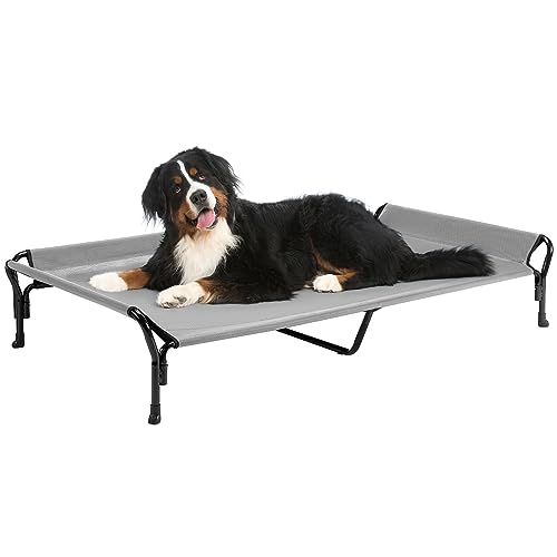 Cooling Elevated Dog Bed (Grey / 62.5"L x 37.0"W x 12.0"Th)