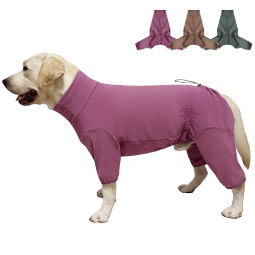 Dog Pyjamas PJS Sweater Clothes and Home Clothing Suitable for Small to Medium Breeds of Dogs (Thick Red / L)