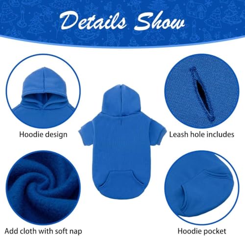 Dog Hoodie for Large Medium Small Dogs (Blue / XX-Large)