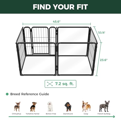 AuraSpace Pro Acrylic & Wire Mesh Indoor Dog Playpen (Black / 24"H)