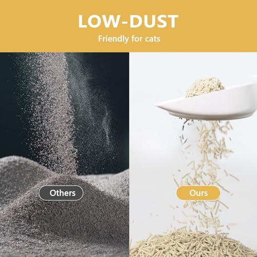 Low Dust Odor Control Flushable Tofu Cat Litter 24LB (6lb x 4bags / Original Flavor)