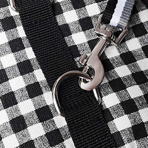 Cat Harness and Leash Set Escape Proof (Black Plaid / XL 11-20 lbs)