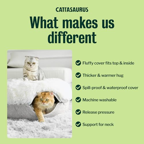 Peekaboo Cat Cave for Multiple & Large Cats Up to 30 (Light Grey)