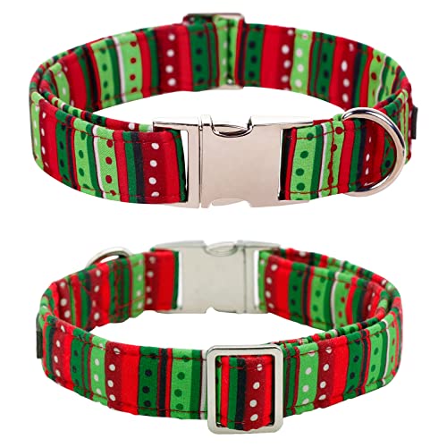 Christmas Dog Collar with Bowtie (X-Small (Pack of 1) / Red&Green Dot(Sailor Bow))