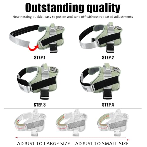 Dog Harness No (Large (Pack of 1) / CreamGreen)
