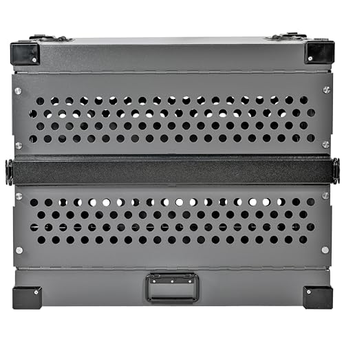 Aluminum Collapsible Dog Crate (Gray / 30.6"L x 22.8"W x 25.7"H)
