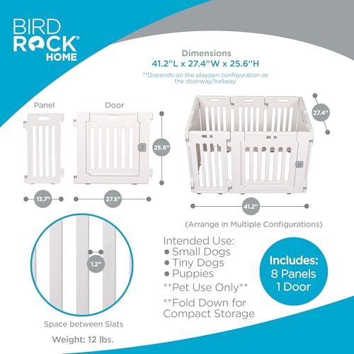 Dog Playpen w (White / 8 Panels)