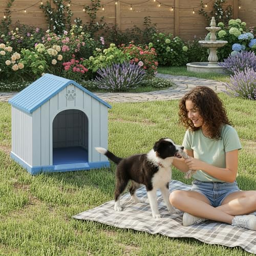 Dog House Indoor Outdoor (Blue / 26.26*24.57*25.83)