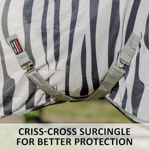 Zebra Horse Fly Sheets (Horse Size 84 / Euro Surcingle / Zebra)