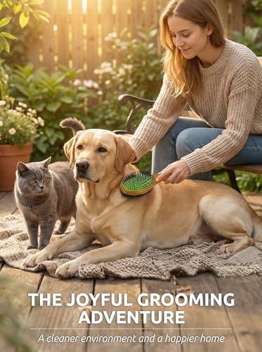 Pin & Bristle Pet Brush for Dogs & Cats (Black Boar Bristle & Pin Brush)