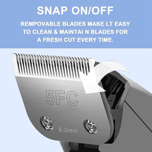 Wide Blade for Pet Grooming (Silver/7FW-3Pack)