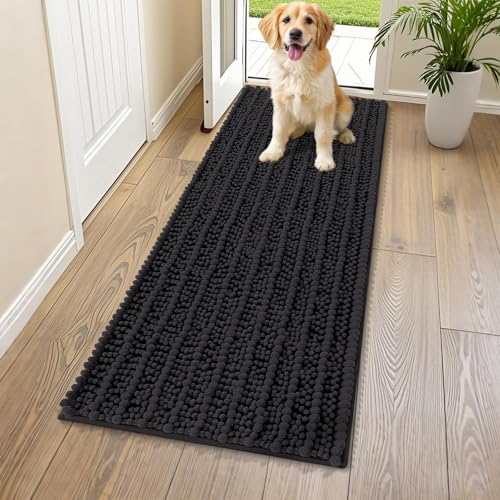 Dog Door Mat for Muddy Paws 59x20 (Layered-Black / 59"X20")