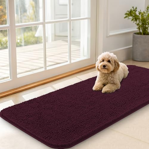 Dog Door Mat for Muddy Paws 47x20 (Russet / 47" X 20")