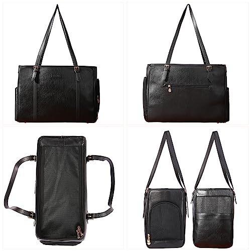 Fashion Dog Purse Pet Carrier Leather Bag for Small Dogs Cats Puppy (Black)