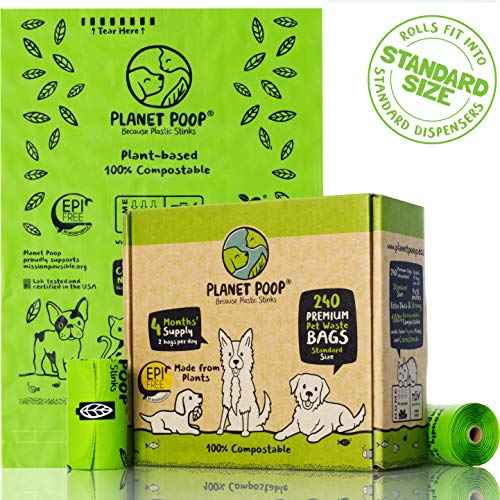 Home Compostable Dog Poop Bags on Refill Rolls (240 Count (Pack of 1))