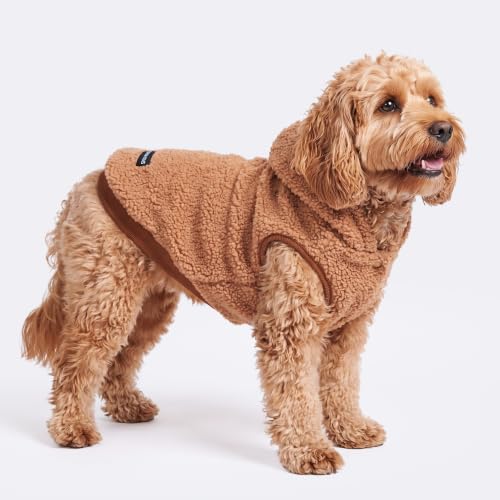 Sherpa Fleece Dog Jacket (Brown / Medium)